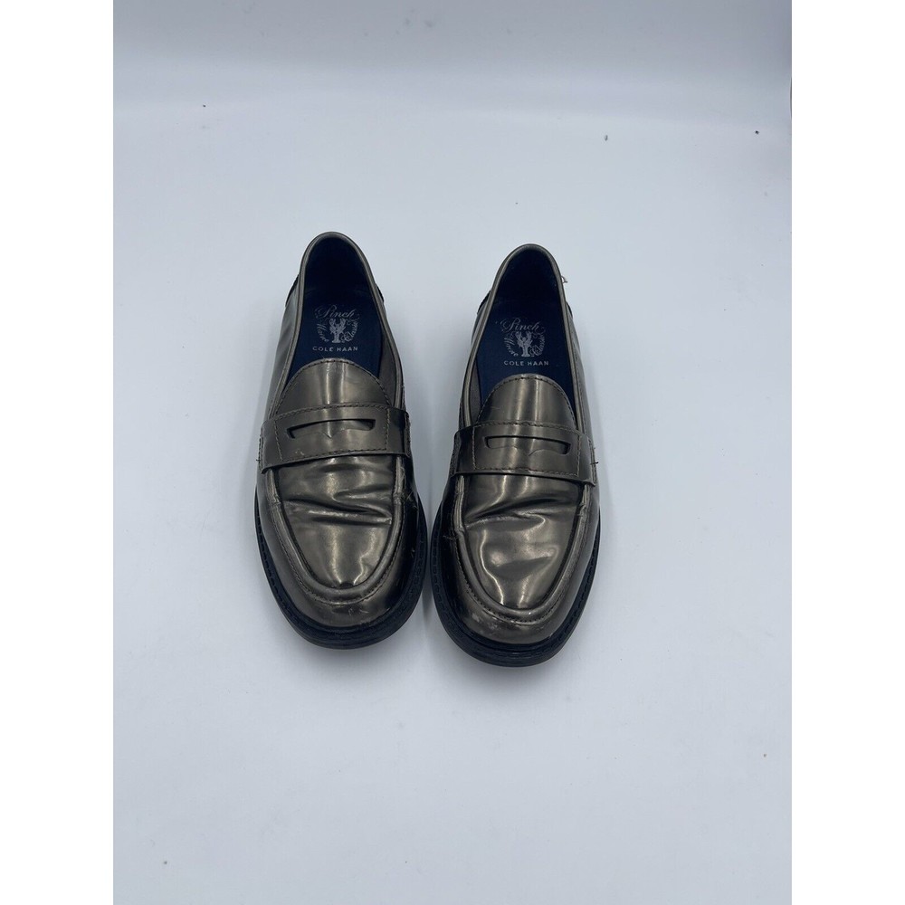 Cole Haan Womens Pinch Marine Loafer Flat Shoes Metallic Leather Penny 8 B